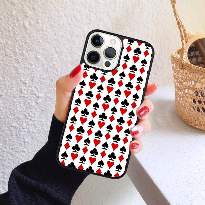 Playing Cards Suit Symbols Phone Case for iPhone 17 Air 16 Coque 15 14 12 13 PLUS 11 PRO MAX Back Cover Fundas Shell