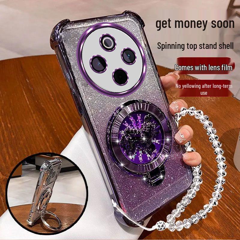 

Vivo Y500/Y300 Phone Case with Rotating Stand, Electroplated Drop-Proof Airbag, Dirt-Resistant Vivo Y200
