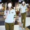 Women's Thin Korean Loose Spring-autumn V-neck Multi-color Wide-leg Pants for Sports Wear and Casual Outfit Two-piece Set
