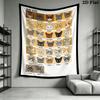 Cat Warrior Wall Tapestry Aesthetic Wall Hanging Printed Fabric Blanket Decorative Tapestries for Bedroom Living Room Home Decor