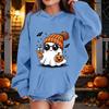 Kids Halloween Printed Hoodie, Loose Fit Casual Pullover for Boys Girls