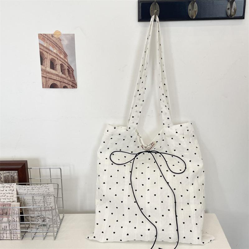 5 Lazy Little Love Canvas Bag Bag New Shoulder Tote Bag Commuter Underarm Bag Women