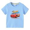 Potdemiel Summer Disney McQueen Car Kid Shirts Boys T-shirt Short-sleeved for Children's Baby Tee Clothes Kids Tops
