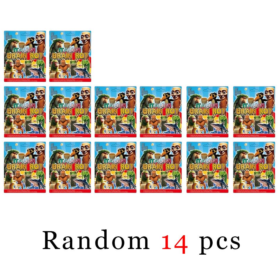 Italian Brainrot Tung Sahur Figure Toy Tralalero Tralala Figures Bombardino Crocodilo Shimpanzini Bananini Model Decor Doll Gift