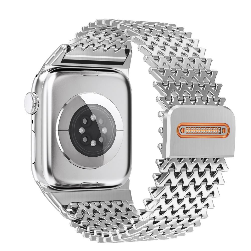 

Magnetic Metal Strap For Apple Watch S11 46mm Band Stainless Steel Bracelet for iWatch Series 11 10 9 8 7 SE3 Ultra 49mm 45mm 44mm 42mm Wristband Loop 42mm 44mm 45mm 49mm серебряный