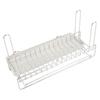Space Saving Stainless Steel Utensil Drying Rack with Drainage Tray for Kitchen Sink Cabinets and Drawer Organization