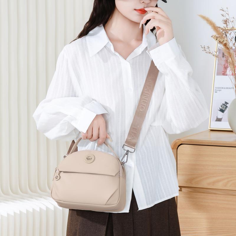 Waterproof Nylon Crossbody Bag for Women Casual Shoulder Handbag with Top Handle