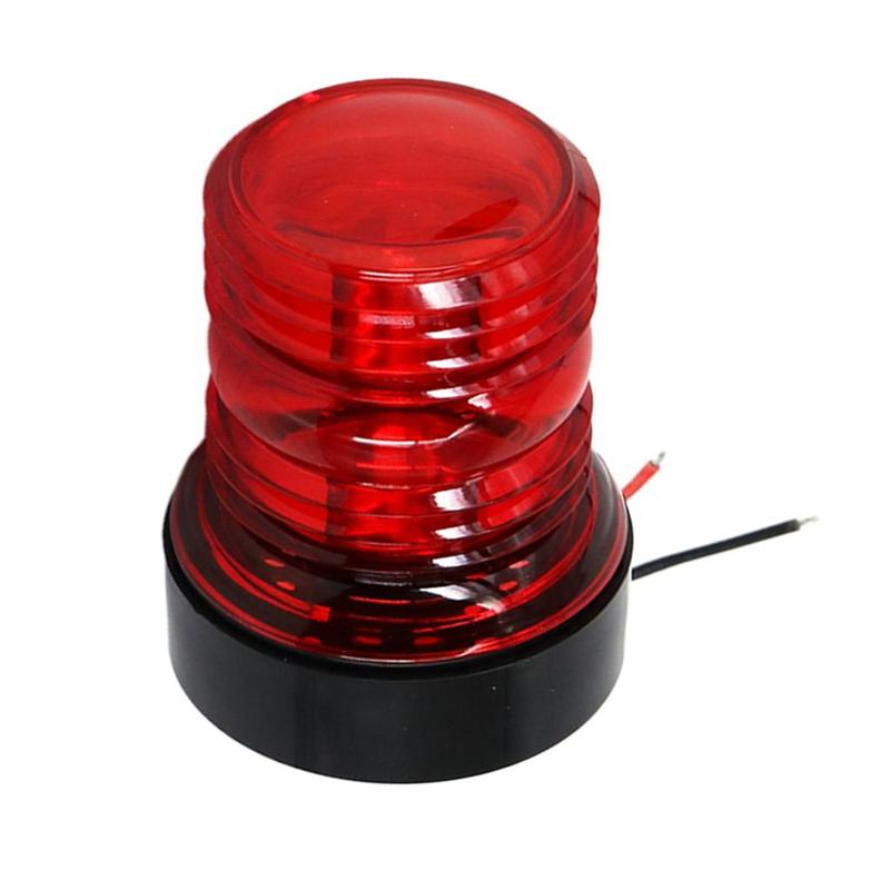 Skiff Marine LED Navigation Red 360 Degree Anchor Light Waterproof Signal Lamp for Yacht Pontoon Boats