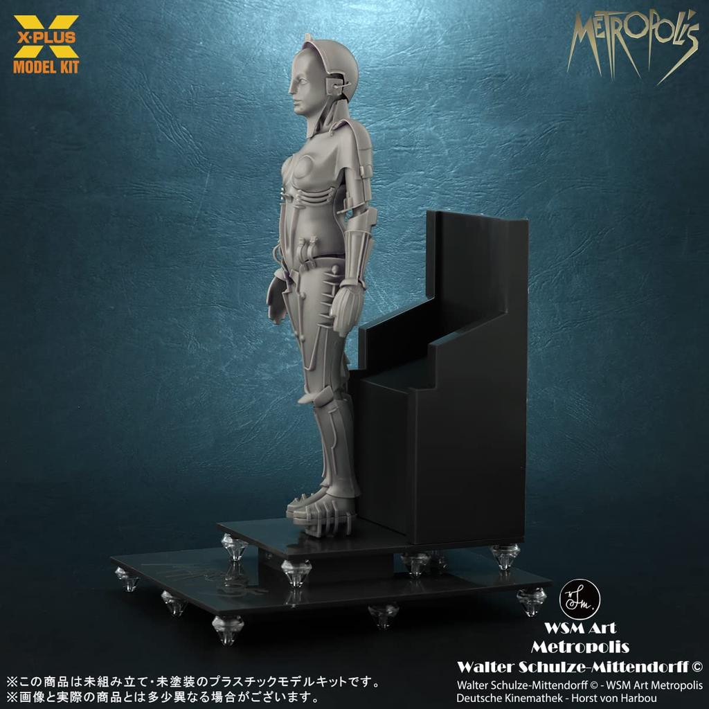X PLUS Metropolis Maria Silver Screen Scale Unpainted Unassembled Plastic Model Kit 1/8