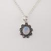 Milky Opal Gemstone 925 Sterling Silver Jewelry Handmade Pendant 1.37" For Women CP-40-15