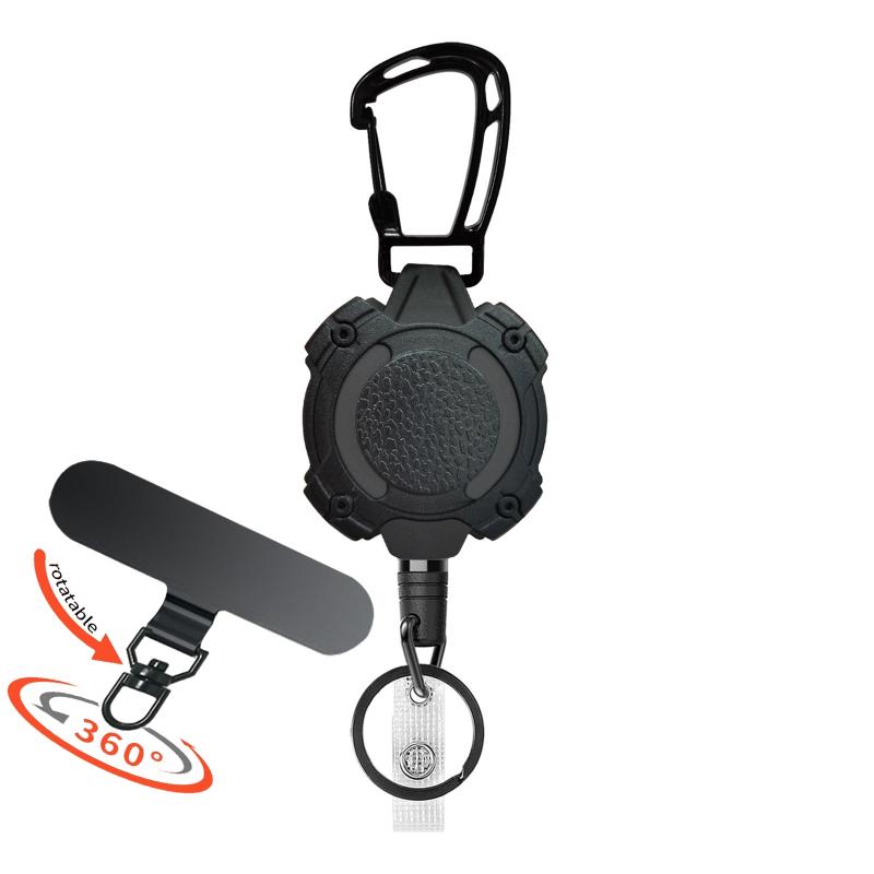 1 Set Smartphone Safety Lanyard Strap Retractable Phone Holder With Carabiner Anti-Drop Harness For Hiking Cycling Climbing