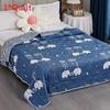 Flower Rabbit Green Leaf Print Pattern Duvet With Polyester Fill Bedroom For