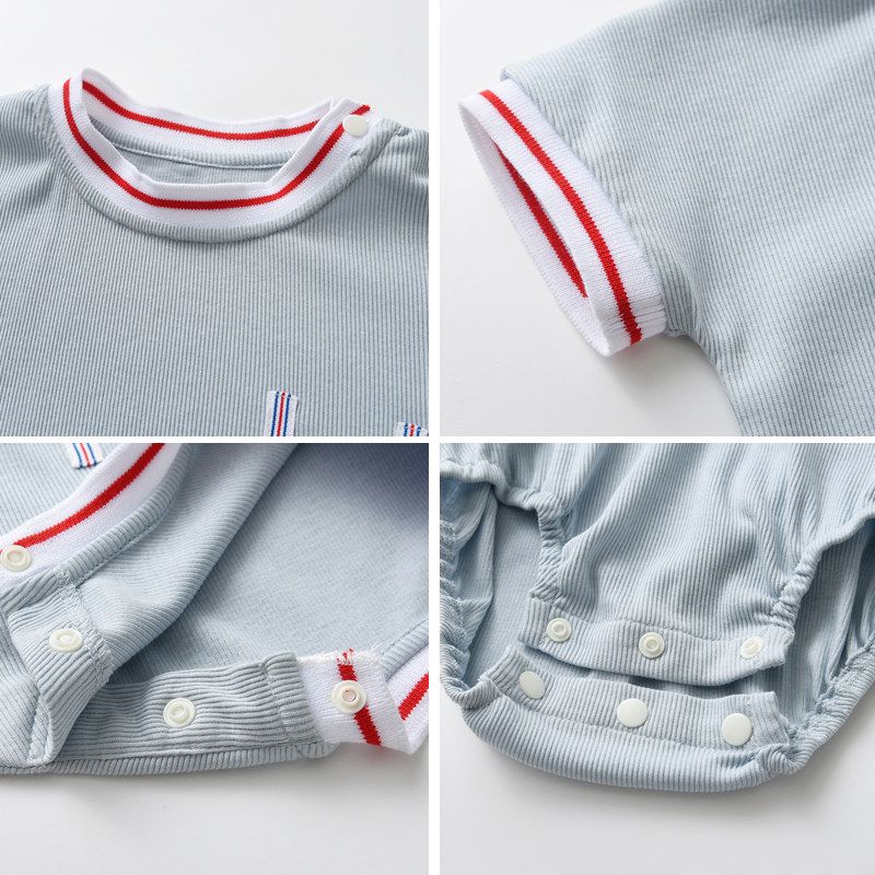 Baby Romper Summer Outfit New Style Unisex Short-Sleeve Korean Style Triangle Romper Dinosaur One-Piece Crawling Suit