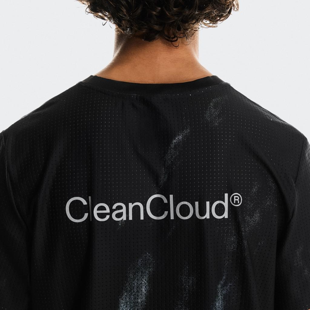 On Pace FW/AW25 Mesh CleanCloud Fashi Graffiti Breathable Stretch Regular Short Sleeve T-Shirt Men Tops Black 1MF10030777