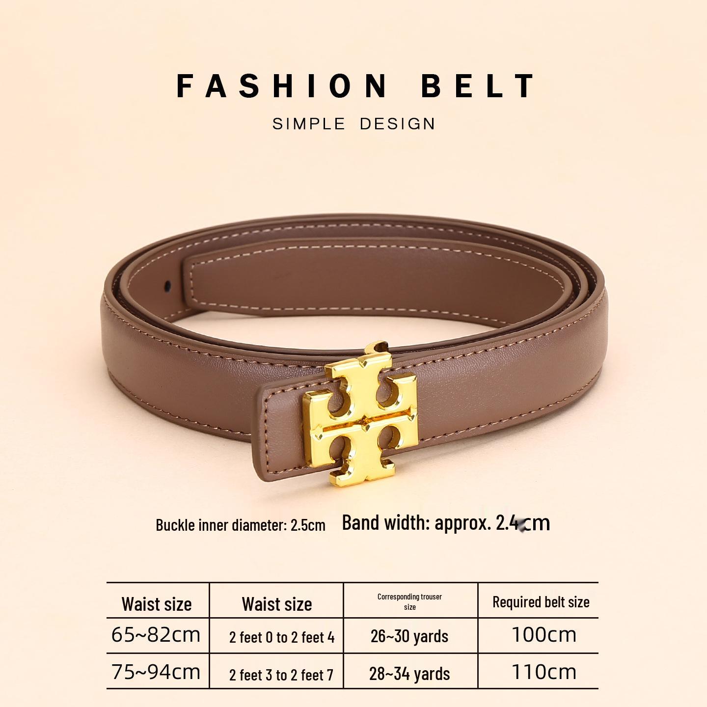 The BAY Dames High-End Mode Rundleer Riem - Veelzijdig Statement Taille Accessoire voor Broeken, Japanse & Koreaanse Stijl. 100 cm