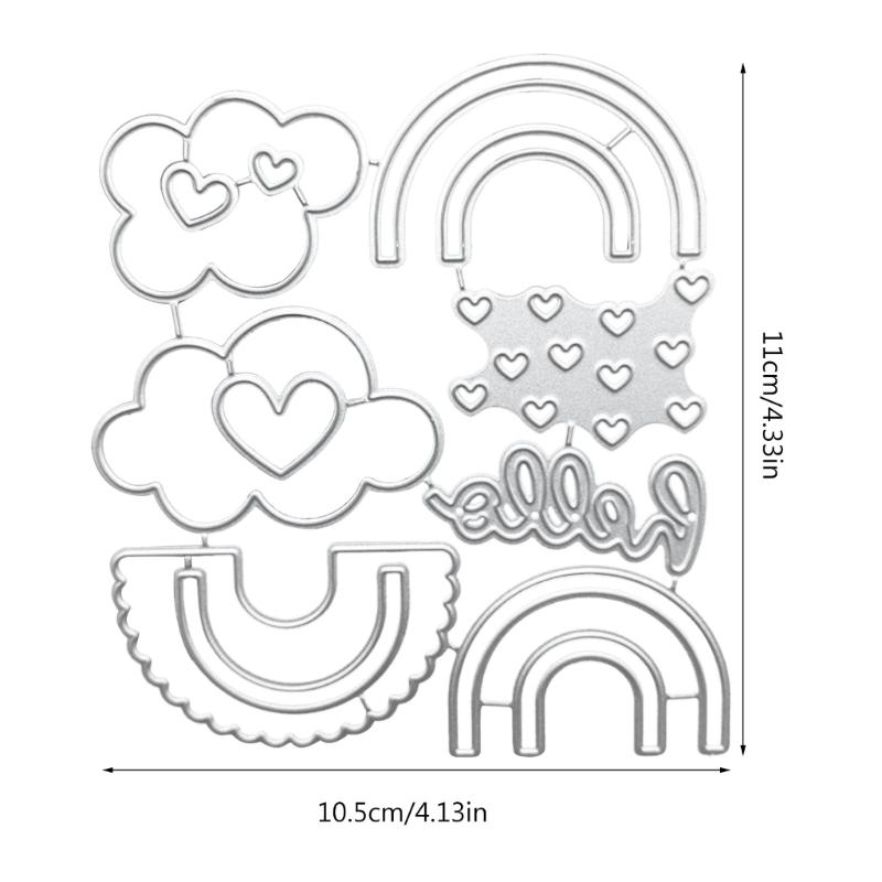 Loves Heart Rainbows Metal Cutting Dies for DIY Scrapbook Cutting Die Paper Cards Embossed Decorative Art Crafts