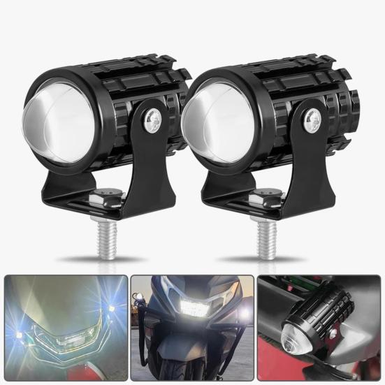 2Pcs Motorcycle Headlight Waterproof LED Spotlights Multi-Mode Switch LED Driving Fog Lights for Car Truck ATV Tractor