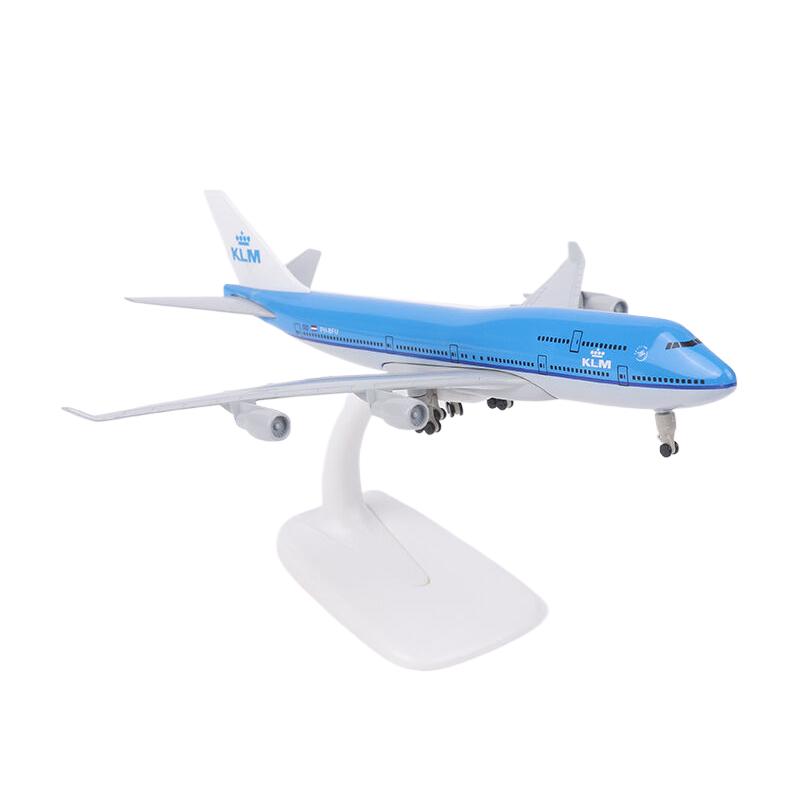20 cm Niederlande KLM Airlines 747-400 Airways Diecast Flugzeugmodell Legierungsmetall Flugzeugmodell Fahrwerk Flugzeugspielzeug