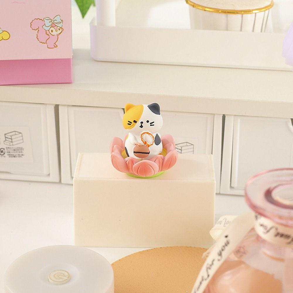 Cartoon Good Luck Lotus Ornament Buddha Style Capybara Model Figure Lotus Pig Car Ornaments Office