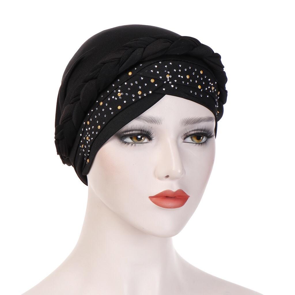 Frauen Muslim Frontal Cross Bonnet Hijab Turban Hut Chemo Cap