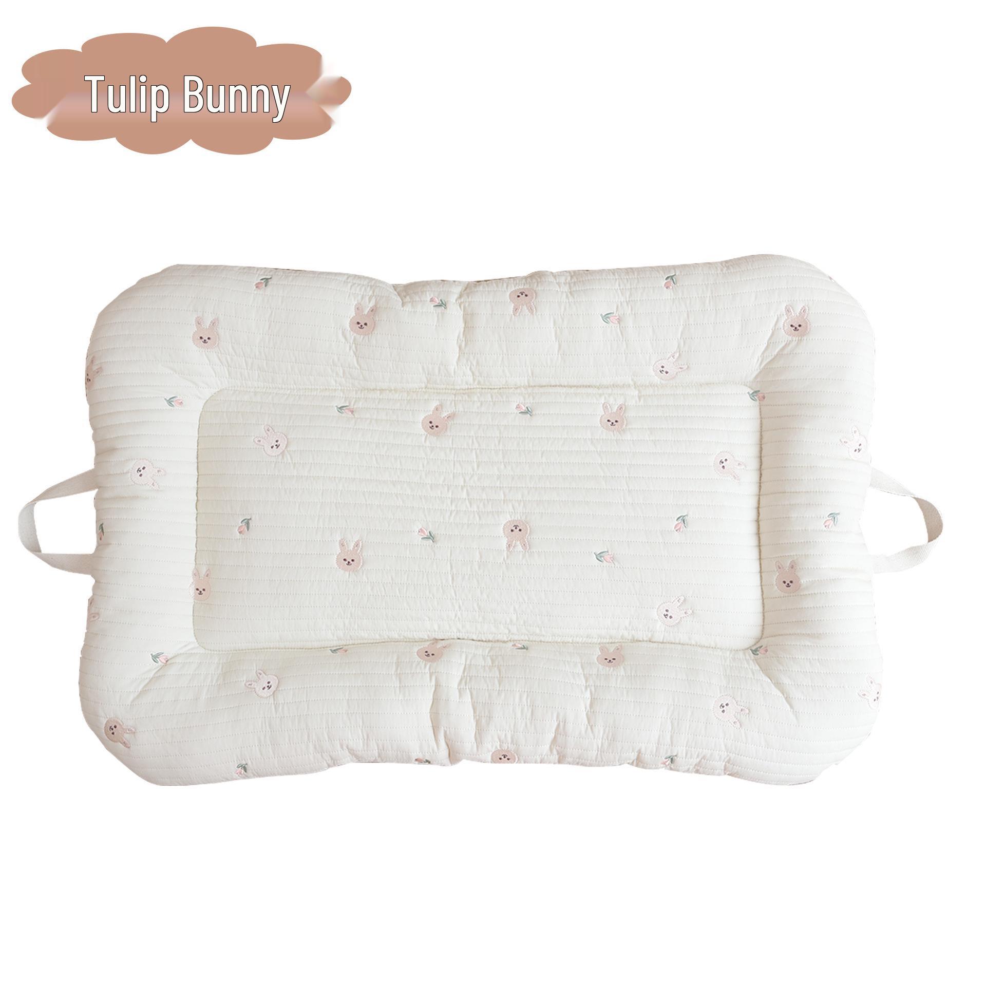 

Корейская детская двусторонняя стеганая хлопковая сумка: Складной, Дышащий Наматрасник для Младенца 95*65CM