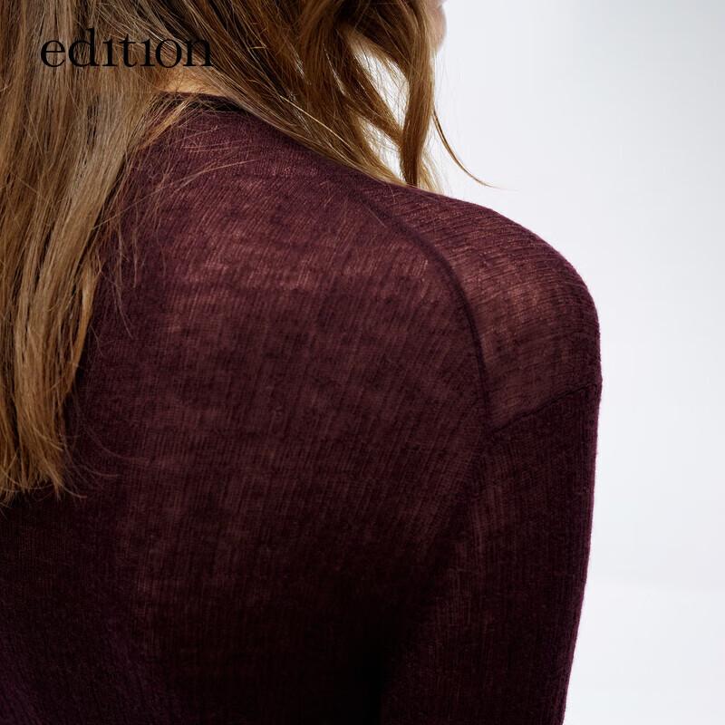 Edition Women's Lightweight Pure Wool Ribbed Sweater