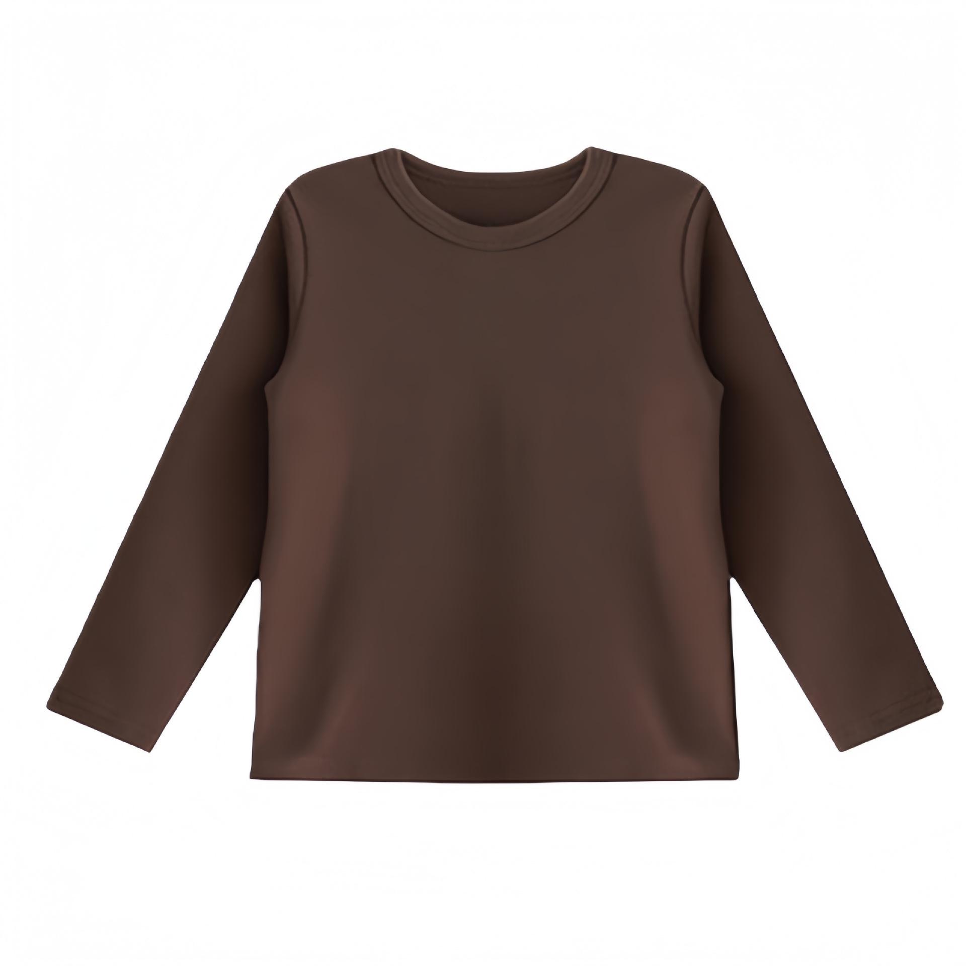 

Дитячий топ з довгим рукавом - Базовий шар - Однотонна біла або чорна футболка зі 100% бавовни для хлопчиків та дівчаток, для весни/осені 100 cm