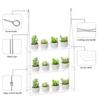M-Modern-3-Tier Window Plant Shelves 16 Inch, Acrylic Adjustable Hanging Floating Shelf, Window Sill Extender For Indoor Plants