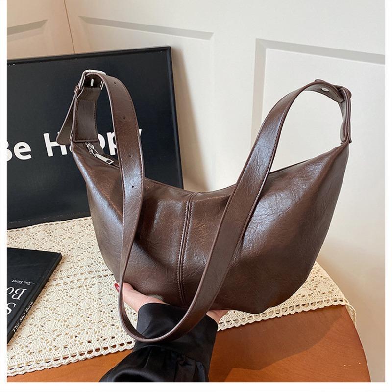 

Retro Crossbody Bag, Single-shoulder Bag, Fashionable Dumpling Bag, Commuter Underarm Bag without pendant кофейный