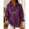 JPNTKY Women's Fashion Casual Summer Spring POLO Neck 3/4 Sleeves Blouses & Shirts