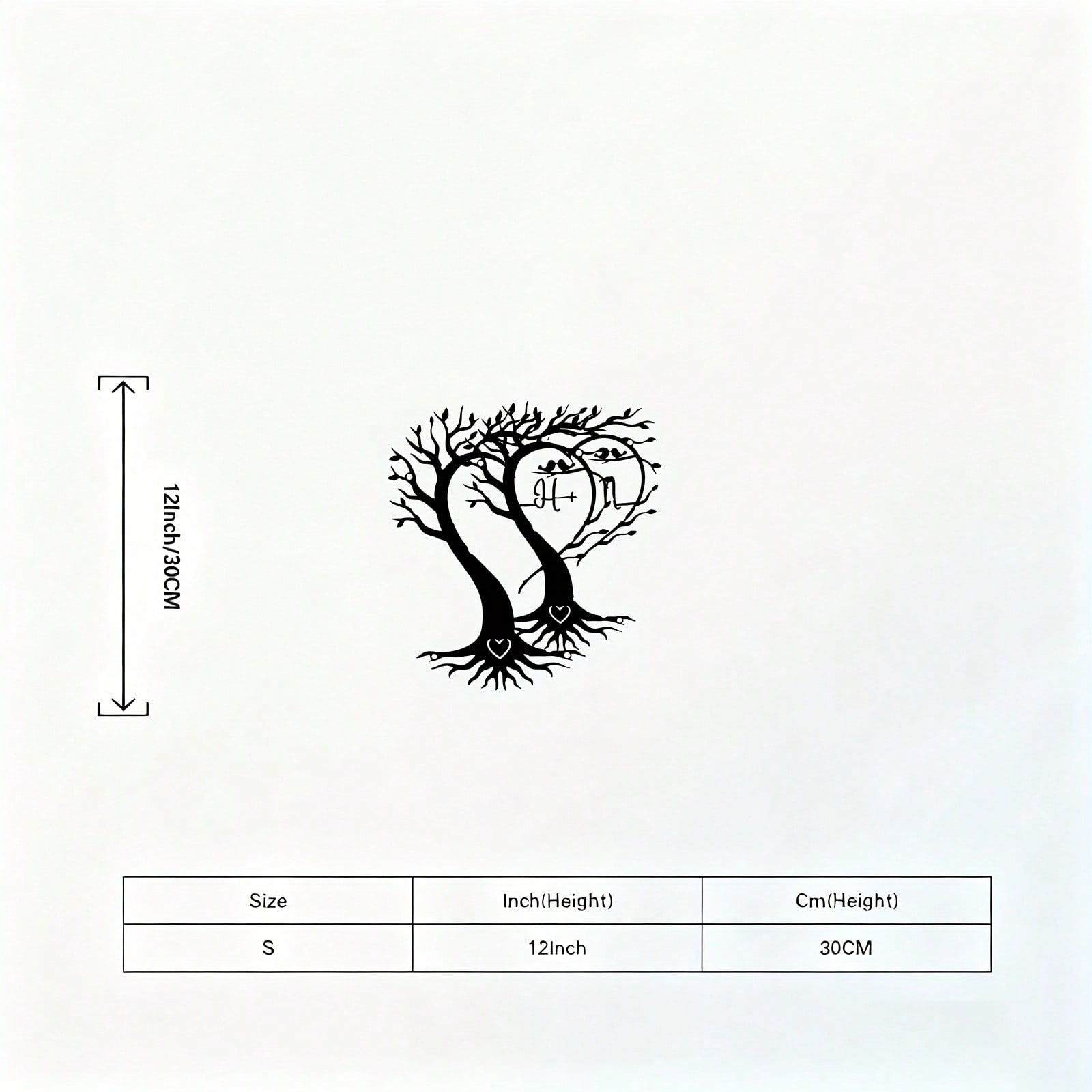 Металлическое Древо Жизни Сердце Настенное Искусство Устойчивая к Погоде Железная Скульптура Стиль Арт-Деко Романтический Подарок Годовщина Декор Дома