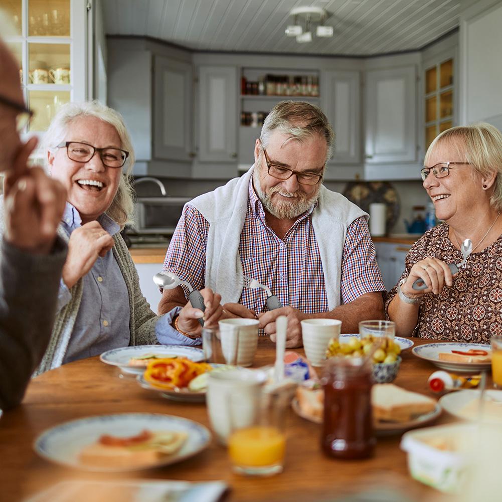 4 Pack Adaptive Utensils Set 2.5 Oz -42 Angled Weighted Utensils Non-Slip Handles Silverware for Tremors and Parkinsons Patients