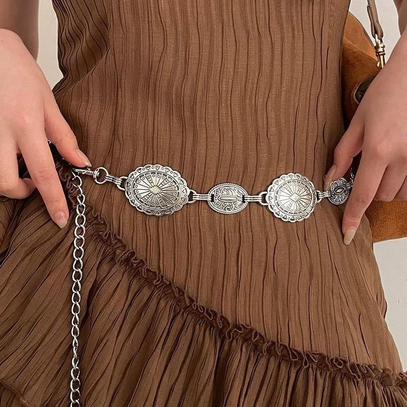 Tassels Coin Waist Chains European Ethnic Style Belly Dance Belt Dress Decoration Retro Body Jewelry For Women