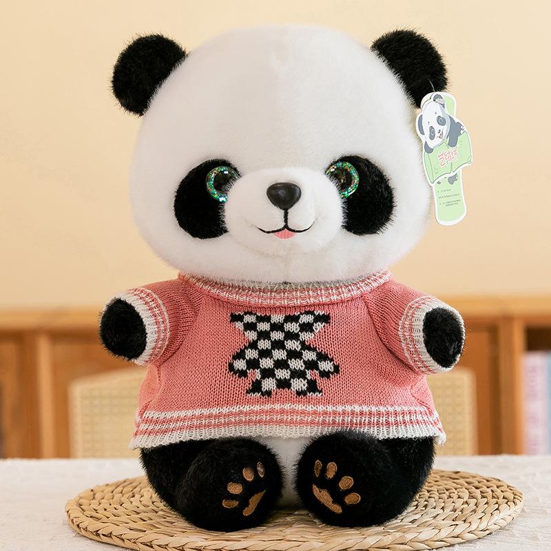 Cute Cool Panda Doll Huahua Plush Toy Simulation Giant Panda Doll Rag Doll Children's Birthday Gift
