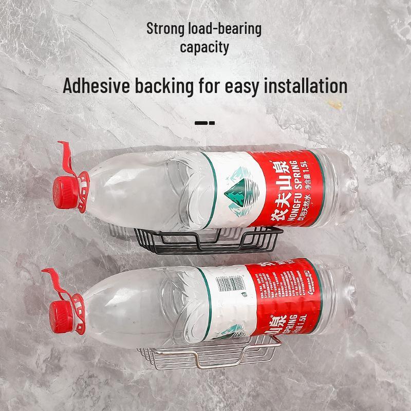 Stanzfreies wandmontiertes Seifen- und Schwamm-Abtropfgestell für Haushaltsspüle