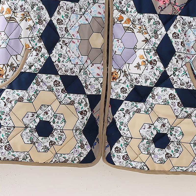 Двусторонняя свободная хлопковая куртка с принтом — фото 14