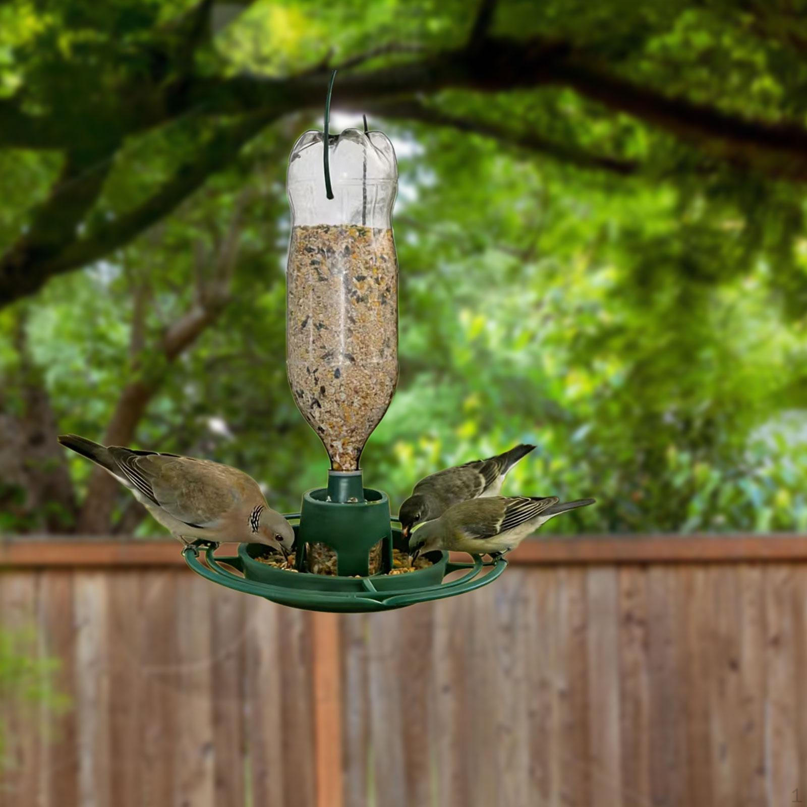 

Hanging Bird Feeder Feeding Station Creative Birdfeeder Weather Resistant Tray Food