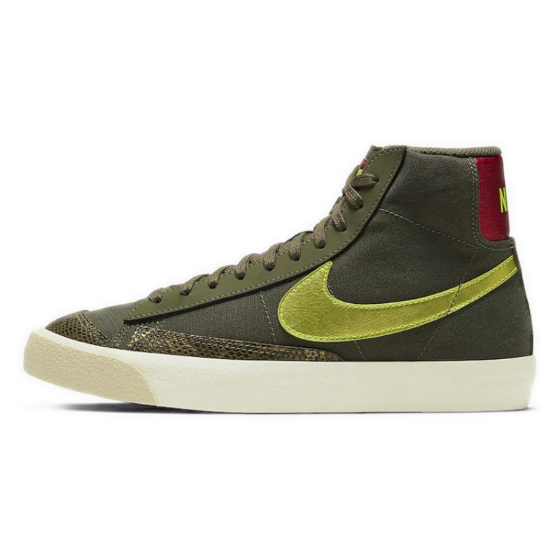 Nike Blazer Mid 77 Olive Snakeskin Women's Sneakers Skateboard Shoes CZ0462-200