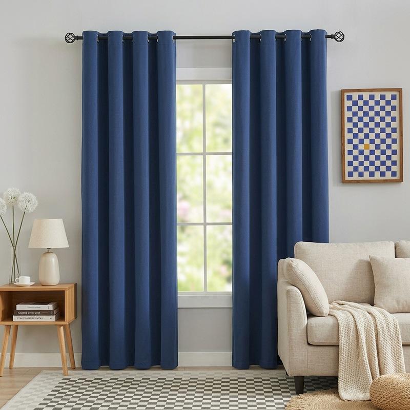 Blackout Curtains for Bedroom Living Room – Simple Solid Color, Light Luxury, Double-Sided High Precision Fabric, UV Protection for Home & Hotel