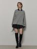 Lonkeu Ribbon Pleats Mini Skirt (Black)
