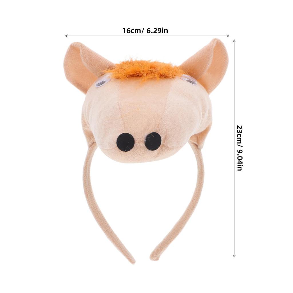 NUOLUX Horse Headband, Animal Cosplay Prop, Year of the Horse Cosplay Headpiece, New Year's Costume Accessory, Cotton Blend, for Adults and Kids,