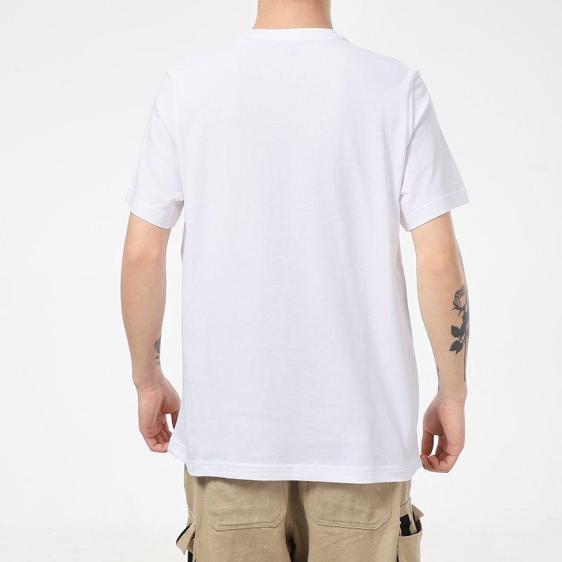 Adidas Gold-Stamped Logo Print Sports Short Sleeve T-Shirt Men Tops White GL3703