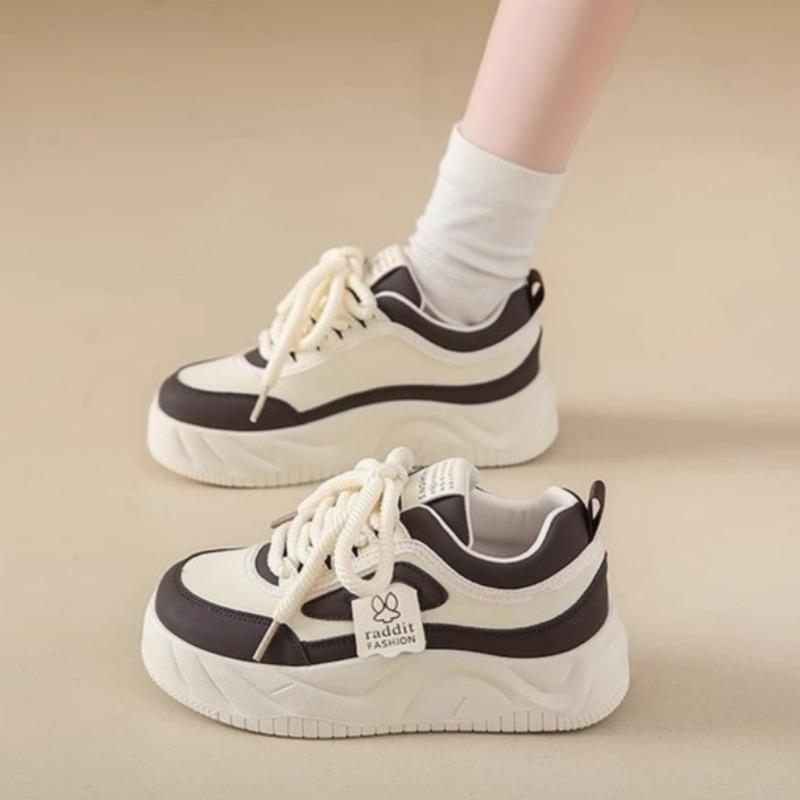 Fashion Classic Four Seasons New Thick Sole Small White Shoes Comfortable Women's Sports Versatile Durable Casual Shoes