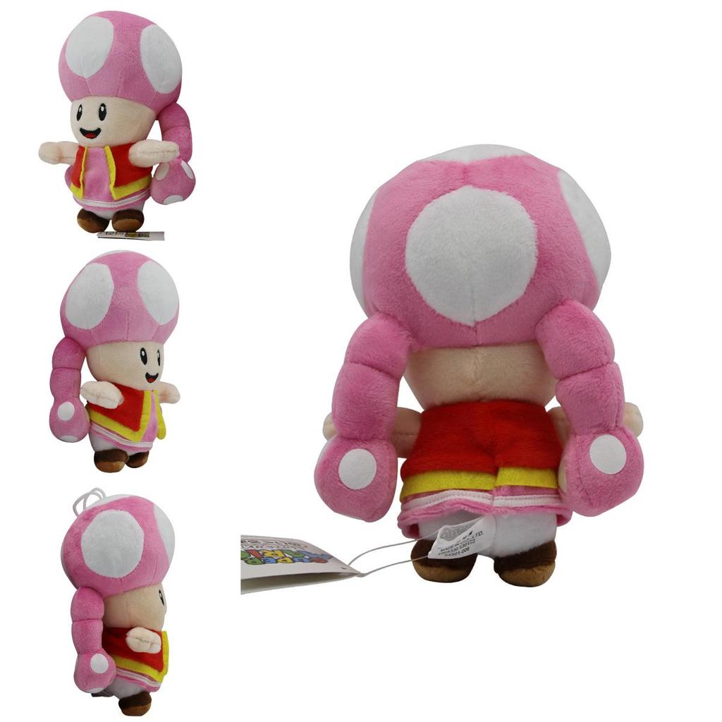 Nintendo Super Mario Bros Plush Toy Toadette Adorable 7" Soft Stuffed Animal Doll