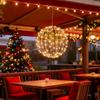 Christmas LED Light Ball Foldable Large Lighted Sphere for Tree Metal Frame Sphere Light for Indoor Outdoor Garden Patio Decor