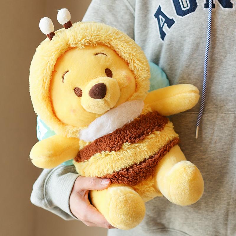 Cartoon Bee Pooh Bear Plush Toy Stuffed Animal Cartoon Winnie Bear Cosplay Bee Doll Soft Plushies Children's Room Decor Gifts
