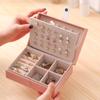 2 Layer Jewelry Holder Leather Jewelry Organizers with Buckle Jewelry Cases