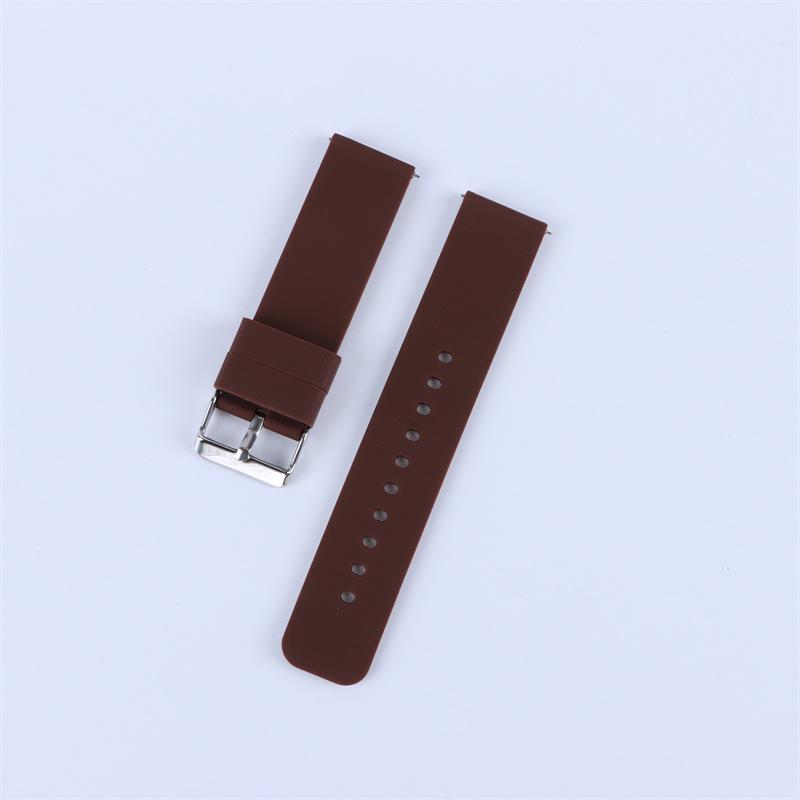 Bracelet de Montre Connectée en Silicone Imperméable Multicolore avec Barres à Dégagement Rapide en Tailles 16/18/20/22/24 mm