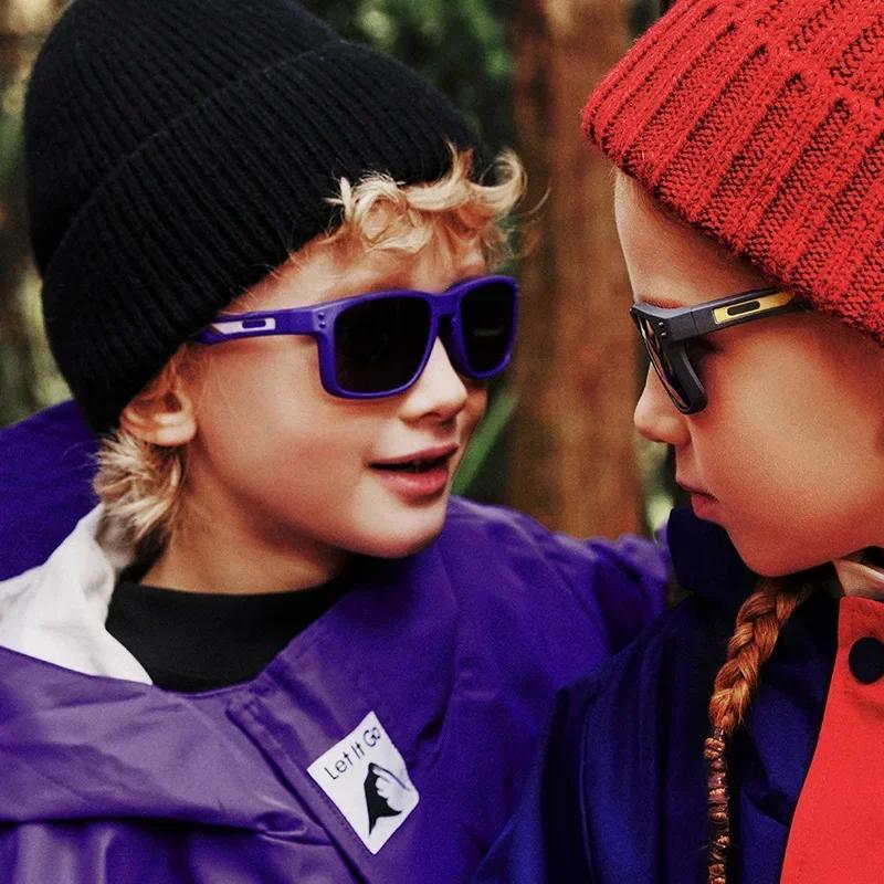 New Square Kids Sunglasses Silicone Flexible Safety Children Sun Glasses Fashion Boys Girls Shades Eyewear Uv400