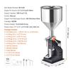 Manual Paste Liquid Filling Machine, 5-100ml Bottle Filler, Adjustable Bottle Filling Machine, Stainless Steel Liquid Filler with Hopper for Milk